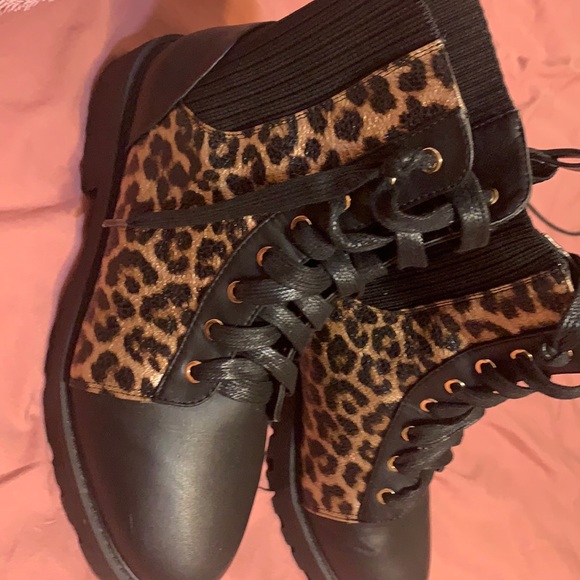 Brown Colorful Cheetah Print Women's Boots